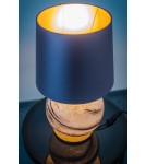 Lampy stołowe z abażurem - Argon HARLEM 8548        abażur satynowy, szkło, mosiądz - product 5