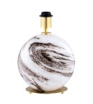 Lampy stołowe z abażurem - Argon HARLEM 8548        abażur satynowy, szkło, mosiądz - product 6