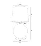 Lampy stołowe z abażurem - Argon HARLEM 8548        abażur satynowy, szkło, mosiądz - product 8