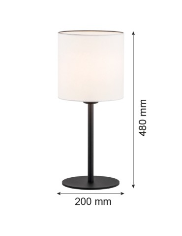 Argon HILARY lampa stołowa 1 pł. 1x15W (max) biały czarny struktura 4081 - produkt 2