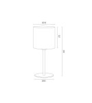 Lampki nocne - Argon HILARY lampa stołowa 1 pł. 1x15W (max) biały czarny struktura 4081 - product 3