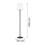 Lampy podłogowe - Argon HILARY lampa podłogowa 1 pł. 1x15W (max) biały czarny struktura 4082 - product 2