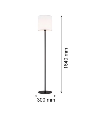 Argon HILARY lampa podłogowa 1 pł. 1x15W (max) biały czarny struktura 4082 - produkt 2