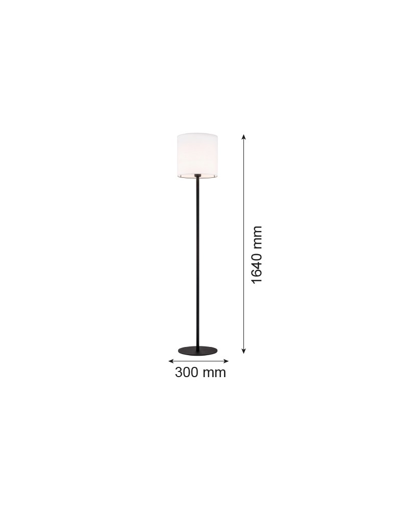 Lampy podłogowe - Argon HILARY lampa podłogowa 1 pł. 1x15W (max) biały czarny struktura 4082 - product kolory-swiatla.pl 2