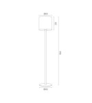 Lampy podłogowe - Argon HILARY lampa podłogowa 1 pł. 1x15W (max) biały czarny struktura 4082 - product 3