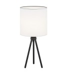Lampki nocne - Argon HILARY lampa stołowa 1 pł. 1x15W (max) biały czarny struktura 4083 - product 1