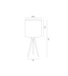 Lampki nocne - Argon HILARY lampa stołowa 1 pł. 1x15W (max) biały czarny struktura 4083 - product 3