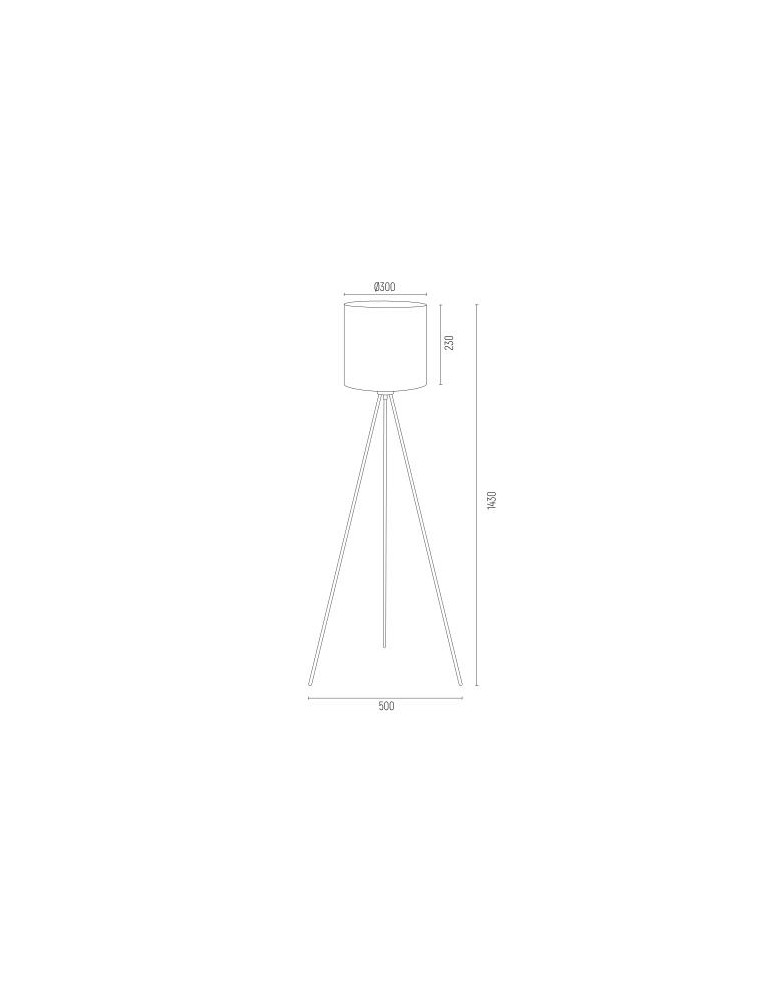 Lampy podłogowe trójnóg - Argon HILARY lampa podłogowa 1 pł. 1x15W (max) biały czarny struktura 4084 - product kolory-swiatla.pl 3