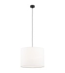 Lampy wiszące z abażurem - Argon HILARY lampa wisząca 1 pł. 1x15W (max) biały czarny struktura 4085 - product 1