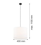 Lampy wiszące z abażurem - Argon HILARY lampa wisząca 1 pł. 1x15W (max) biały czarny struktura 4085 - product 2
