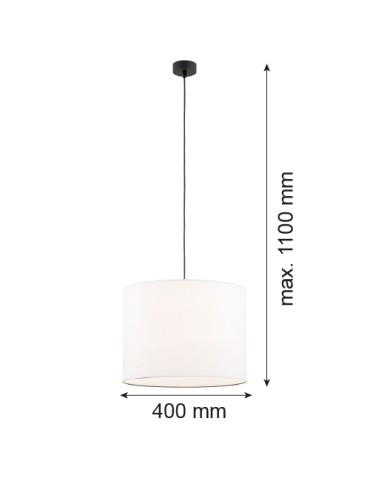 Argon HILARY lampa wisząca 1 pł. 1x15W (max) biały czarny struktura 4085 - produkt 2