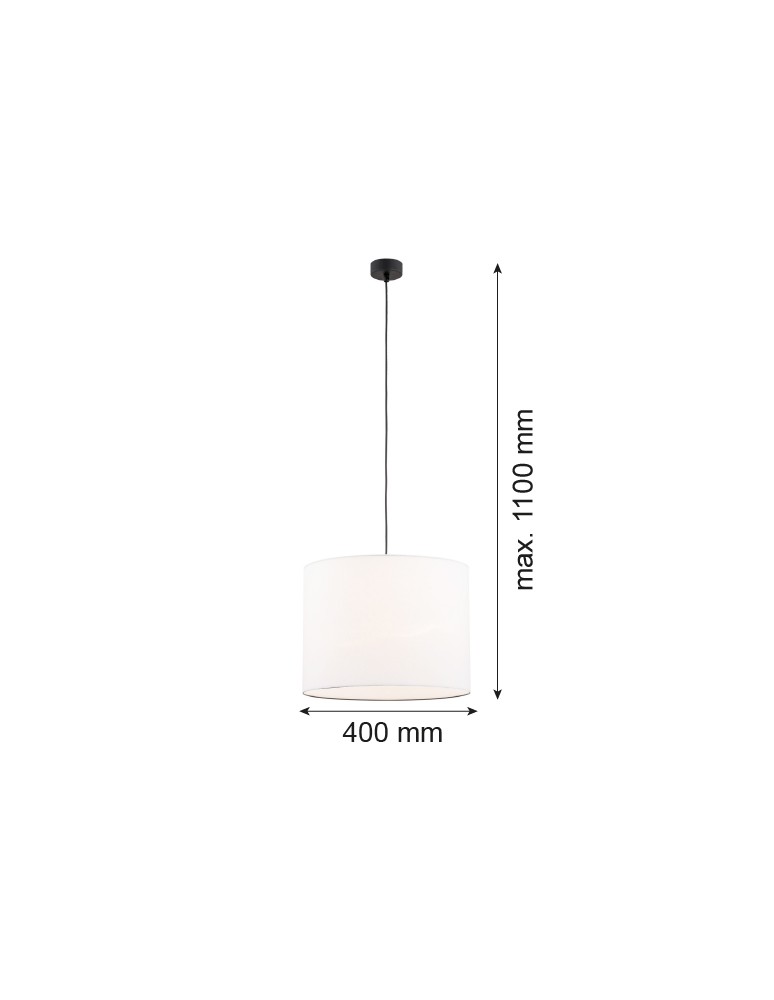 Lampy wiszące z abażurem - Argon HILARY lampa wisząca 1 pł. 1x15W (max) biały czarny struktura 4085 - product kolory-swiatla.pl 2