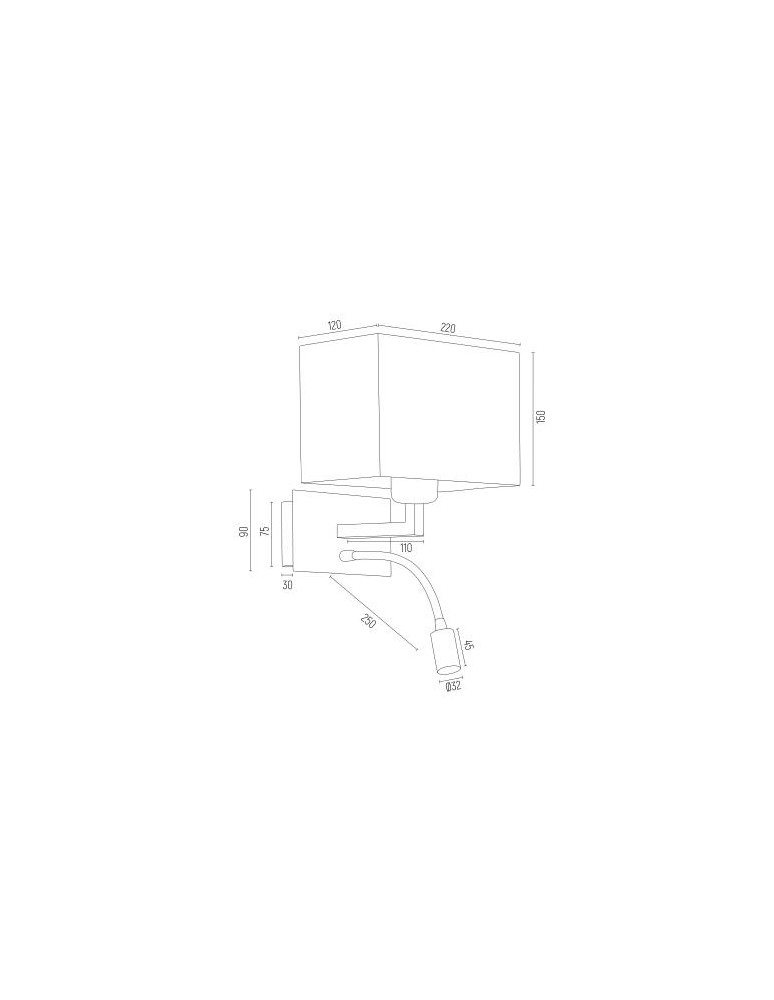 Argon HILARY kinkiet 2 pł. 1x15W (max) + 1x4.5W biały czarny mat 868 Argon HILARY kinkiet 2 pł. 1x15W (max) + 1x4.5W biały czarny mat 868