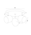 Argon ISOLA plafon 3 pł. 3x5W (max) złoty 6249 Argon ISOLA plafon 3 pł. 3x5W (max) złoty 6249