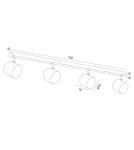 Argon ISOLA plafon 4 pł. 4x5W (max) złoty 1810 Argon ISOLA plafon 4 pł. 4x5W (max) złoty 1810