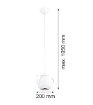 Lampy wiszące pojedyncze - Argon JAMAJKA lampa wisząca 1 pł. 1x5W (max) biały struktura 3650 - product 2