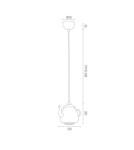 Lampy wiszące pojedyncze - Argon JAMAJKA lampa wisząca 1 pł. 1x5W (max) biały struktura 3650 - product 3