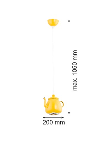 Argon JAMAJKA lampa wisząca 1 pł. 1x5W (max) żółty mat 3651 - produkt 2