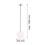 Argon KALIMERA lampa wisząca 1 pł. mniejsza 1x15W (max) opal mat chrom 4040 Argon KALIMERA lampa wisząca 1 pł. mniejsza 1x15W (max) opal mat chrom 4040