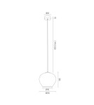 Argon KALIMERA lampa wisząca 1 pł. mniejsza 1x15W (max) opal mat chrom 4040 Argon KALIMERA lampa wisząca 1 pł. mniejsza 1x15W (max) opal mat chrom 4040