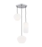 Argon KALIMERA lampa wisząca 3 pł. 3x15W (max) opal mat chrom 1430 Argon KALIMERA lampa wisząca 3 pł. 3x15W (max) opal mat chrom 1430
