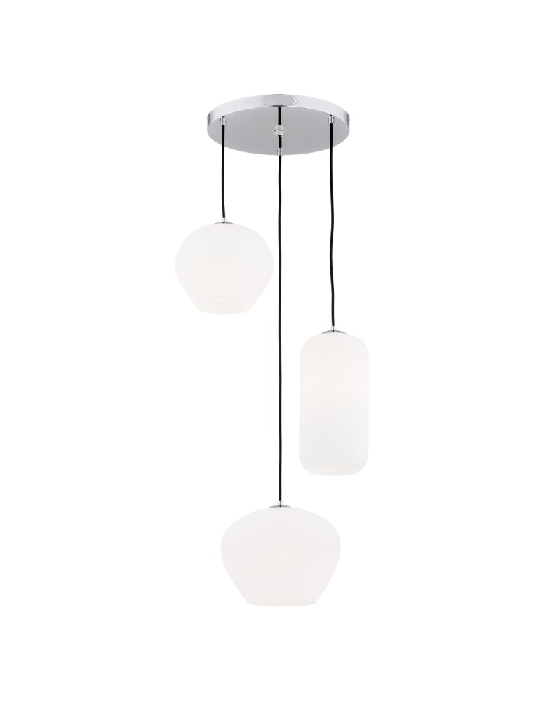 Argon KALIMERA lampa wisząca 3 pł. 3x15W (max) opal mat chrom 1430 Argon KALIMERA lampa wisząca 3 pł. 3x15W (max) opal mat chrom 1430