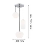 Argon KALIMERA lampa wisząca 3 pł. 3x15W (max) opal mat chrom 1430 Argon KALIMERA lampa wisząca 3 pł. 3x15W (max) opal mat chrom 1430