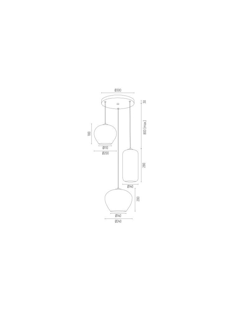 Argon KALIMERA lampa wisząca 3 pł. 3x15W (max) opal mat chrom 1430 Argon KALIMERA lampa wisząca 3 pł. 3x15W (max) opal mat chrom 1430