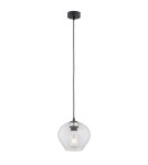 Lampy wiszące pojedyncze - Argon KALIMERA lampa wisząca 1 pł. mniejsza 1x15W (max) transparentny czarny mat 4041 - product 1