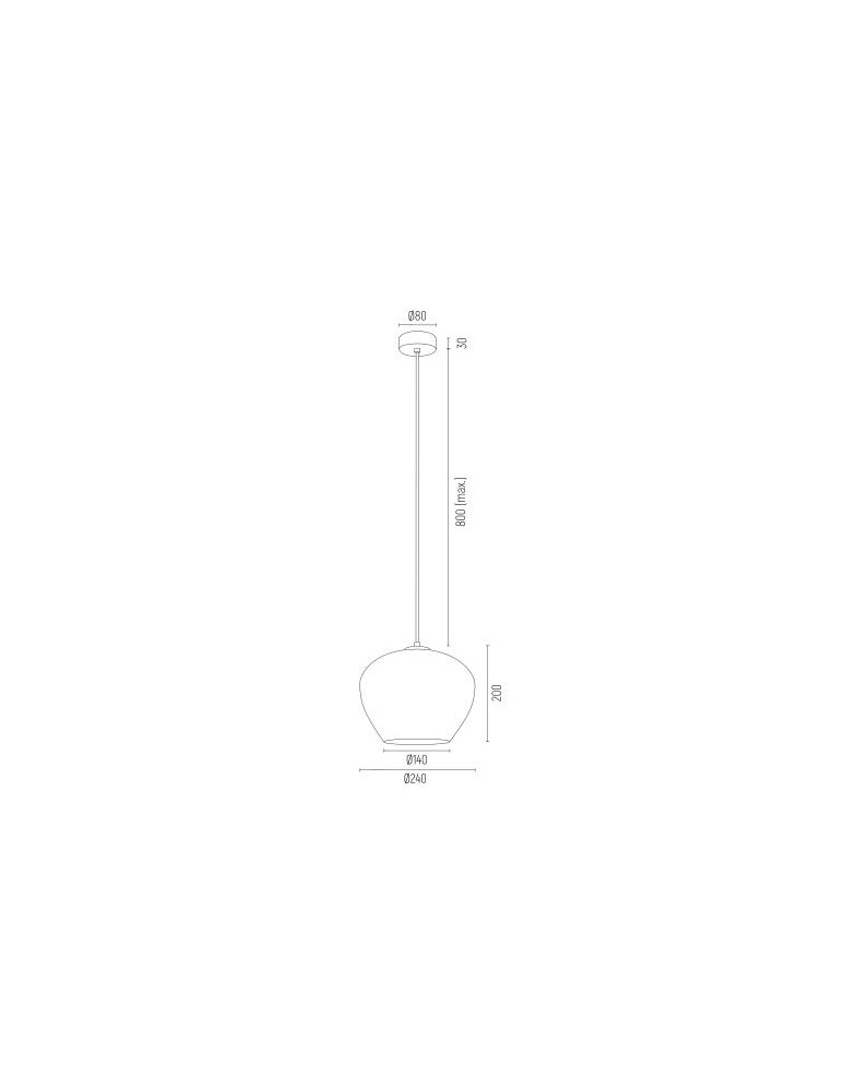 Lampy wiszące pojedyncze - Argon KALIMERA lampa wisząca 1 pł. większa 1x15W (max) transparentny czarny mat 4043 - product kolory-swiatla.pl 3