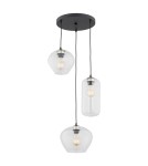 Argon KALIMERA lampa wisząca 3 pł. 3x15W (max) transparentny czarny mat 1431 Argon KALIMERA lampa wisząca 3 pł. 3x15W (max) transparentny czarny mat 1431