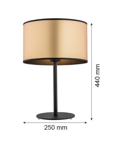 Argon KARIN lampa stołowa 1 pł. 1x15W (max) złoty czarny struktura 4297 - produkt 2