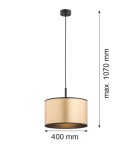 Argon KARIN lampa wisząca 1 pł. 1x15W (max) złoty czarny struktura 4291 Argon KARIN lampa wisząca 1 pł. 1x15W (max) złoty czarny struktura 4291
