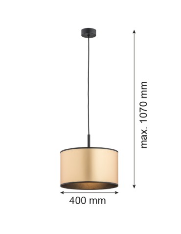 Argon KARIN lampa wisząca 1 pł. 1x15W (max) złoty czarny struktura 4291 - produkt 2