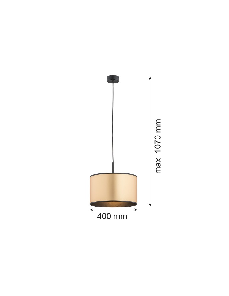 Argon KARIN lampa wisząca 1 pł. 1x15W (max) złoty czarny struktura 4291 Argon KARIN lampa wisząca 1 pł. 1x15W (max) złoty czarny struktura 4291