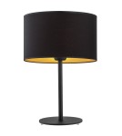 Lampy stołowe z abażurem - Argon KARIN lampa stołowa 1 pł. 1x15W (max) czarny ze złotym środkiem czarny struktura 4342 - product 1