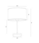 Lampy stołowe z abażurem - Argon KARIN lampa stołowa 1 pł. 1x15W (max) czarny ze złotym środkiem czarny struktura 4342 - product 3