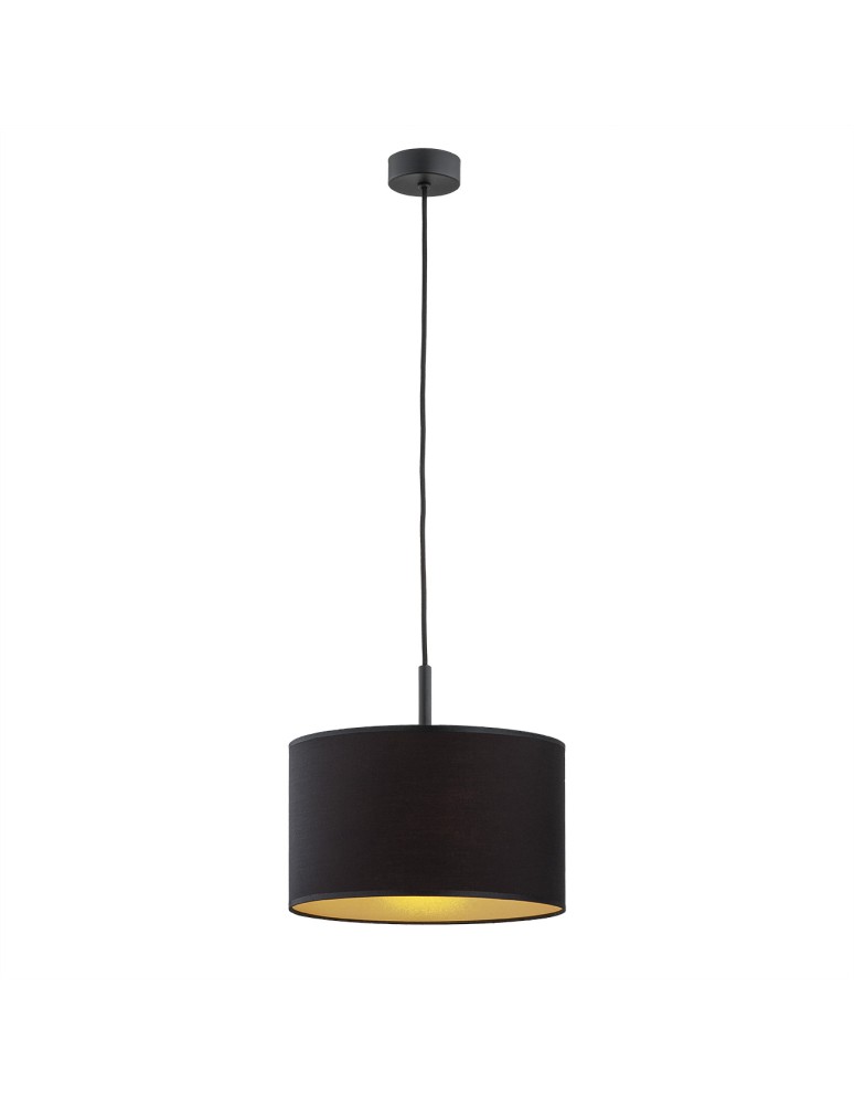 Argon KARIN lampa wisząca 1 pł. 1x15W (max) czarny ze złotym środkiem czarny struktura 4341