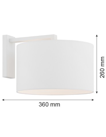 Argon KARIN kinkiet 1 pł. 1x15W (max) biały biały struktura 4294 - produkt 2