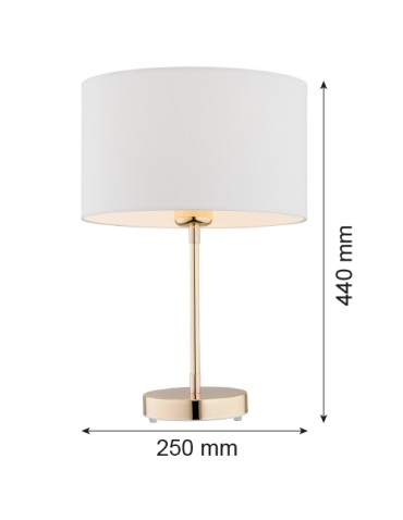 Argon KARIN lampa stołowa 1 pł. 1x15W (max) biały mosiądz 4301 - produkt 2