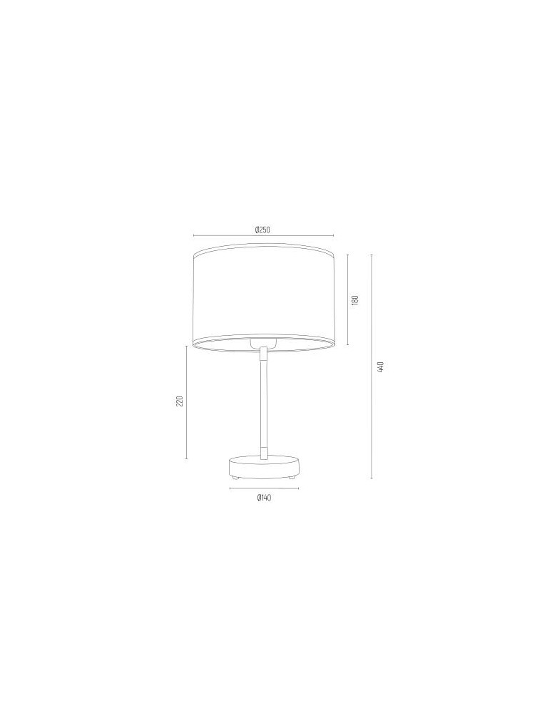 Lampy stołowe z abażurem - Argon KARIN lampa stołowa 1 pł. 1x15W (max) biały mosiądz 4301 - product kolory-swiatla.pl 3