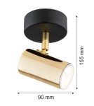 Argon LAGOS kinkiet 1 pł. 1x5W (max) mosiądz czarny struktura 4208 Argon LAGOS kinkiet 1 pł. 1x5W (max) mosiądz czarny struktura 4208