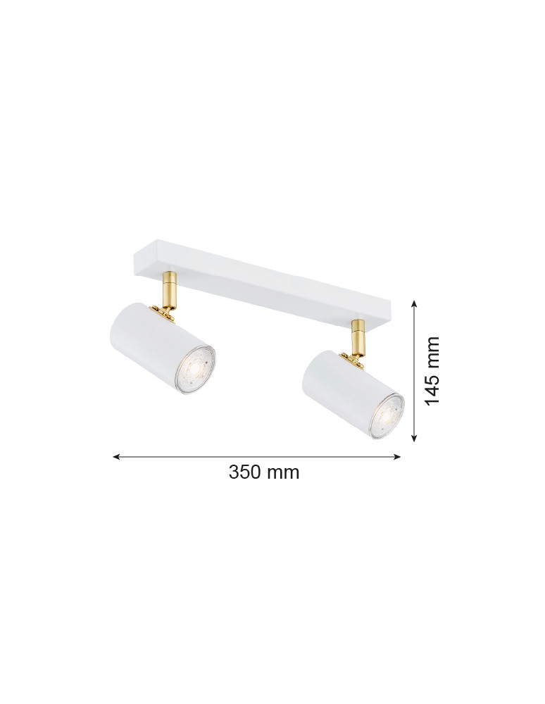 Argon LAGOS plafon 2 pł. 2x5W (max) biały struktura elementy mosiądzowane 890 Argon LAGOS plafon 2 pł. 2x5W (max) biały struktura elementy mosiądzowane 890