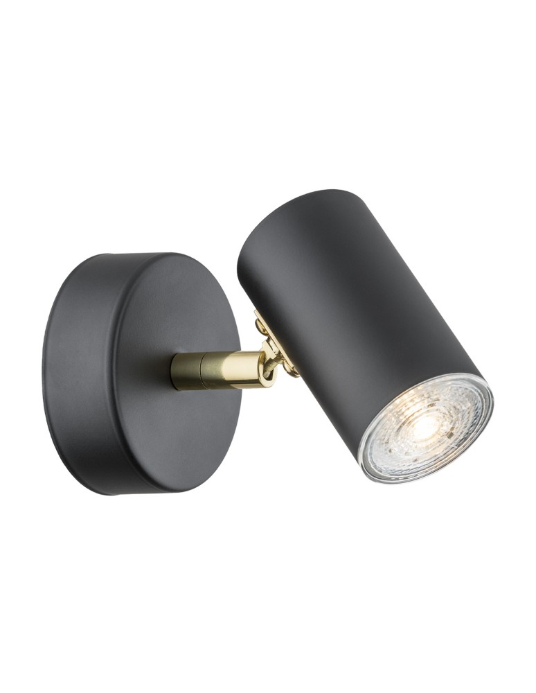 Argon LAGOS kinkiet 1 pł. 1x5W (max) czarny struktura elementy mosiądzowane 4210 Argon LAGOS kinkiet 1 pł. 1x5W (max) czarny struktura elementy mosiądzowane 4210