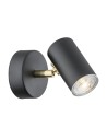Argon LAGOS kinkiet 1 pł. 1x5W (max) czarny struktura elementy mosiądzowane 4210 Argon LAGOS kinkiet 1 pł. 1x5W (max) czarny struktura elementy mosiądzowane 4210