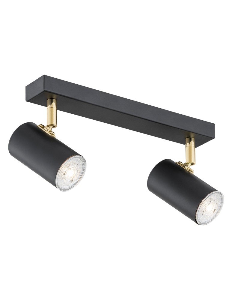 Argon LAGOS plafon 2 pł. 2x5W (max) czarny struktura elementy mosiądzowane 891 Argon LAGOS plafon 2 pł. 2x5W (max) czarny struktura elementy mosiądzowane 891