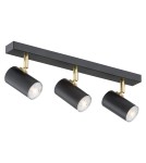 Argon LAGOS plafon 3 pł. 3x5W (max) czarny struktura elementy mosiądzowane 1476 Argon LAGOS plafon 3 pł. 3x5W (max) czarny struktura elementy mosiądzowane 1476
