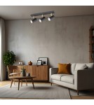 Argon LAGOS plafon 3 pł. 3x5W (max) czarny struktura elementy mosiądzowane 1476 Argon LAGOS plafon 3 pł. 3x5W (max) czarny struktura elementy mosiądzowane 1476