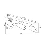 Argon LAGOS plafon 3 pł. 3x5W (max) czarny struktura elementy mosiądzowane 1476 Argon LAGOS plafon 3 pł. 3x5W (max) czarny struktura elementy mosiądzowane 1476