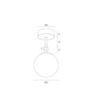 Lampy sufitowe łazienkowe - Argon LATINA kinkiet 1 pł. 1x7W (max) mosiądz IP44 opal mat 4001 - product 3